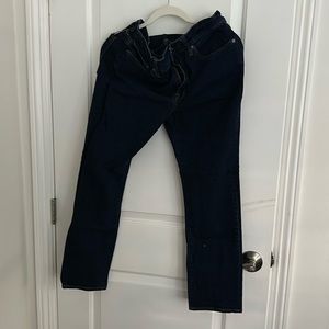 J. Crew Dark Blue Straight Jeans. Sz 34X30.